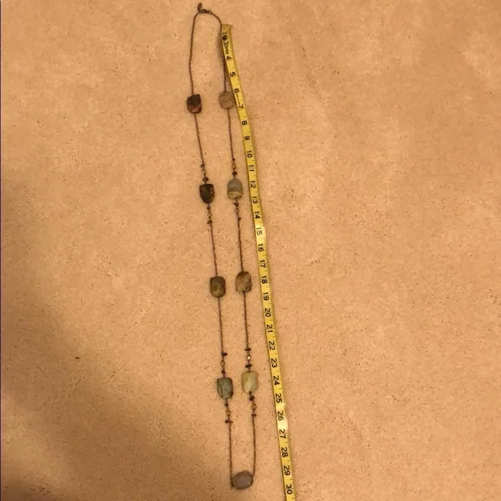 Pier 1 Stone  Necklace - appx. 30 inches long. - Picture 3 of 6